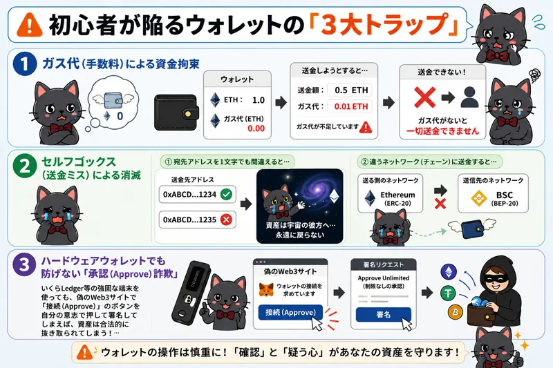 初心者が陥るウォレットの3大トラップ